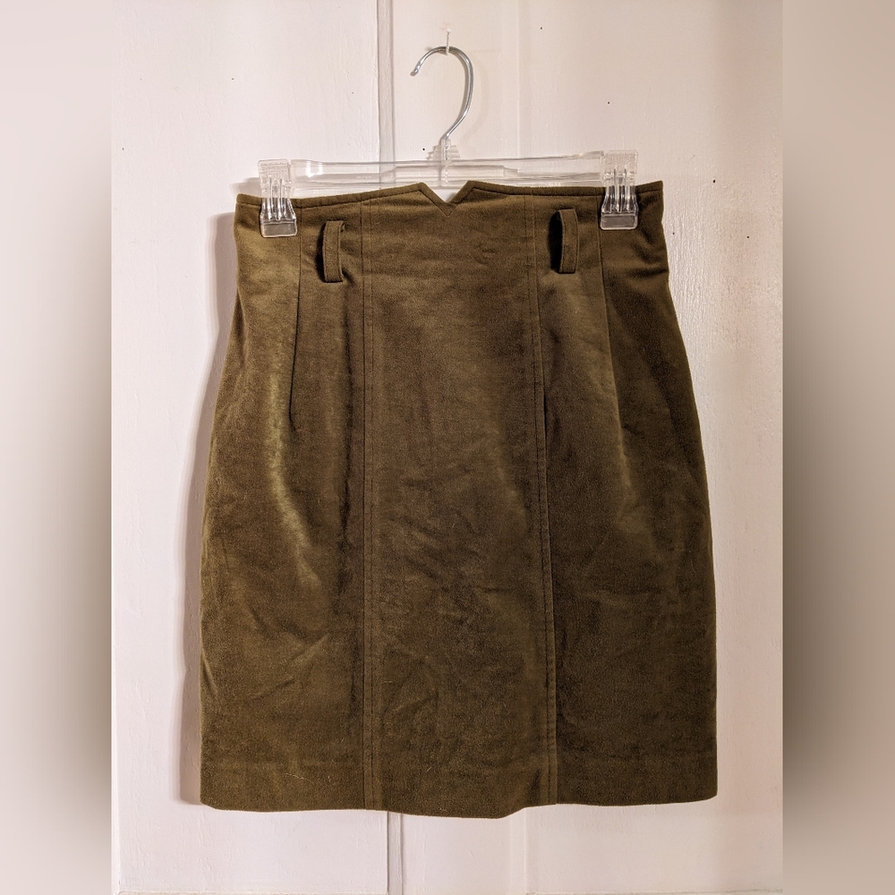 Velvet mini skirt